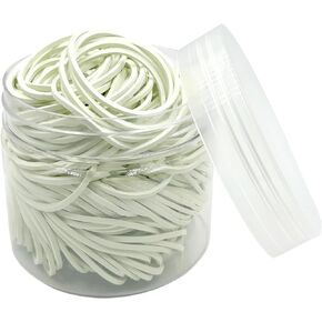White Rubber Bands,200pcs Elastic Bands Sturdy Rubber Band for School Home and Office Use