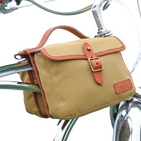 TOURBON Bike Top Bar Saddle Bag Bicycle Front Frame Double Side Pannier (Green)