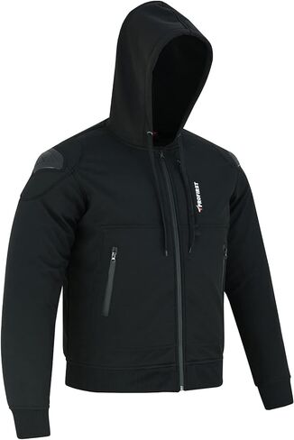 PROFIRST Motorcycle Hoodie CE Armored Motorbike softshell Hoodie Protective Zip up Jacket Lined For all weather in Kuwait
