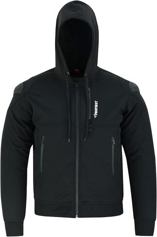 PROFIRST Motorcycle Hoodie CE Armored Motorbike softshell Hoodie Protective Zip up Jacket Lined For all weather in Kuwait