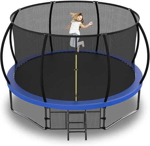 DHHU الترامبولين 10FT 12FT 14FT 15FT 16FT الترامبولين مع شبكة الضميمة وسلم، الترامبولين في الهواء الطلق للأطفال والكبار، الترامبولين الترفيهية مع ASTM المعتمدة in Saudi Arabia
