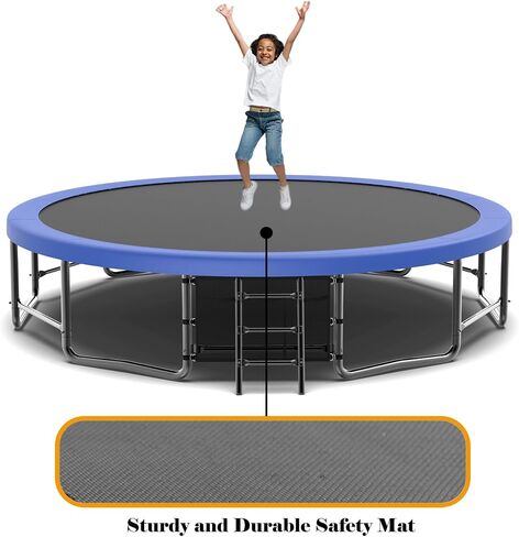 DHHU الترامبولين 10FT 12FT 14FT 15FT 16FT الترامبولين مع شبكة الضميمة وسلم، الترامبولين في الهواء الطلق للأطفال والكبار، الترامبولين الترفيهية مع ASTM المعتمدة in Saudi Arabia