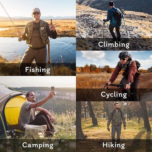 Men's Hiking Pants Outdoor Water Resistant Flex Ripstop Cargo Pants Quick Dry Lightweight Fit Pants 6 Pockets and Belt in Kuwait