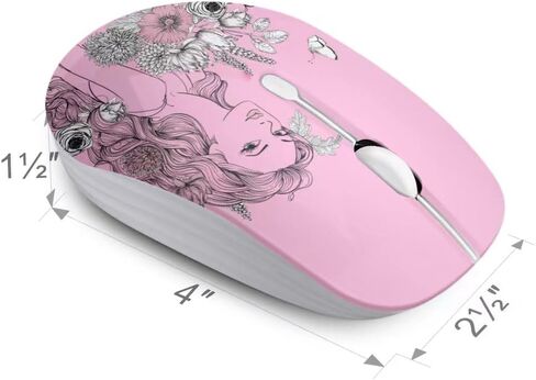 JUHOO Wireless Mouse with Nano Receiver for PC, Laptop, Notebook, Computer, MacBook, Less Noise, Portable Mobile Optical Mice in Saudi Arabia