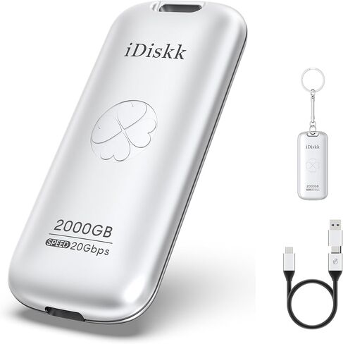iDiskk 【Plug-Play 2TB HIgh Speed 2000MB/s External SSD |Pocket-Sized | USB 3.2 Gen 2x2 | External Solid State Drive | Photo Stick Compatible with Xbox,PS4,iPad,PC&Mac,PC,Android Phones,Cameras in Saudi Arabia