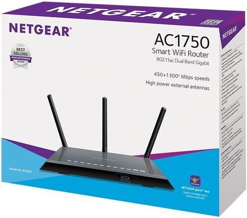 NETGEAR Smart WiFi Router with Dual Band Gigabit for Amazon Echo/Alexa - AC1750, R6400-100NAS (Renewed) in Saudi Arabia