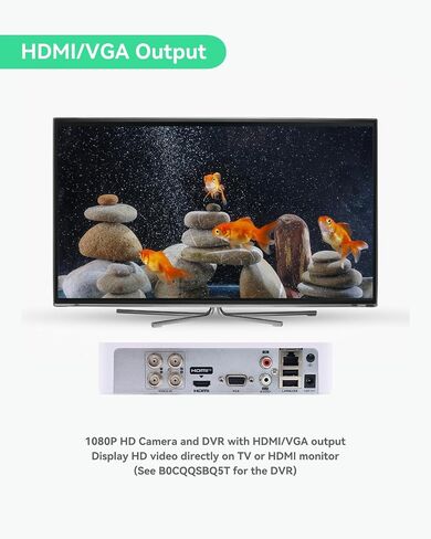 LINOVISION Sensor Unit for HDMI Underwater Camera KIT, HD Camera with Wide View Angle and Brightness Adjustable LED, Live Display on TV Monitor, Remote Network Access, for KOI Pond, Aquarium in Saudi Arabia
