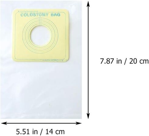 EXCEART 60Pcs Disposable Ostomy Bag Plastic Clear Colostomy Ileostomy Pouch Ileostomy Care Bag for Ileostomy Stoma Care in Saudi Arabia