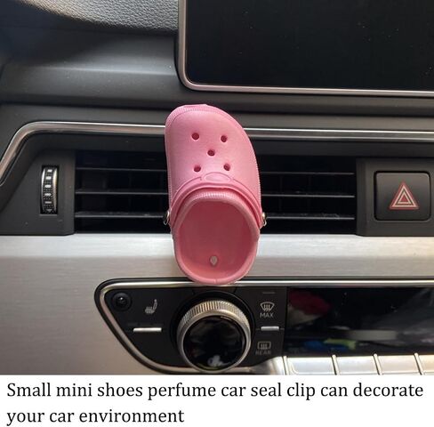 zipelo 4pcs Shoe Shape Car Air Vent Clips, Plastic Automotive Air Outlet Charm Clip Conditioning, Funny Car Decoration Interior Accessories for Women Men, Creative Decor for Home Office (Black) in Saudi Arabia