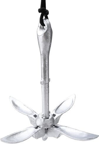 مرساة قوارب الكاياك البحرية، مجموعة مرساة كاياك 3.3 رطل، مجموعة مرساة عنب قابلة للطي مع حبل 40 قدم، ملحقات مرساة بحرية لزوارق الكاياك والزوارق وألواح التجديف in Kuwait