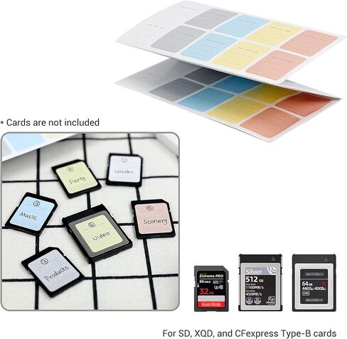 120 Count Memory Card Labels for SD & CFexpress Type-B Card in Kuwait