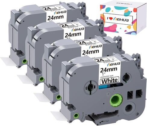 Hehua Compatible for Brother TZe-251 24mm 0.94 White Label Black Ink, TZe 24mm TZe251 Label Tape Compatible for Brother Label Maker Tape 24mm TZe 251 TZ-251 1 Inch for PTD600 PT D600 P710BT, 3 Pack in Saudi Arabia