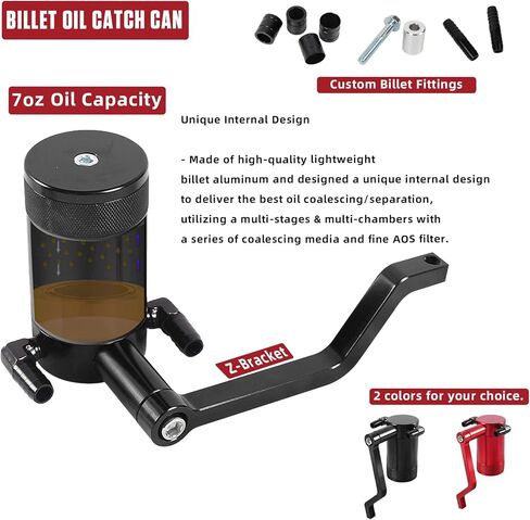 علبة التقاط زيت البليت سعة 6.4 لتر من BELEY - علبة التقاط الزيت بتقنية Z-Bracket Scat Pack المتوافقة مع دودج تشارجر / تشالنجر / كرايسلر - أسود in Kuwait