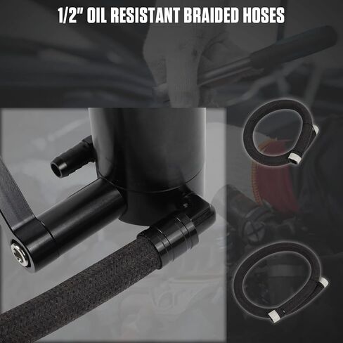 علبة التقاط زيت البليت سعة 6.4 لتر من BELEY - علبة التقاط الزيت بتقنية Z-Bracket Scat Pack المتوافقة مع دودج تشارجر / تشالنجر / كرايسلر - أسود in Kuwait