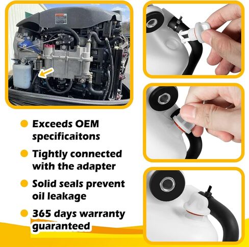8M0064075 Engine Oil Reservoir 3.0L/3.2L Oil Tank Assembly Replacement 200HP 225HP 250HP (2000 2003-2010 2013) For Mercury Mariner Outboard Boating 1200-8M0064075/884525T1 in Saudi Arabia