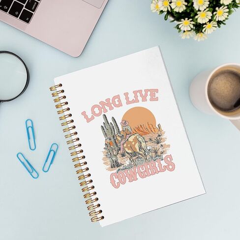 دفتر ملاحظات غربي، لوازم مكتبية مدرسية غربية، مجلة دفتر ملاحظات حلزوني رعاة البقر مقاس 5.5 × 8.3 بوصة in Kuwait