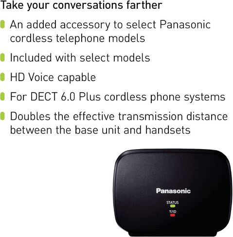 باناسونيك KX-TGA407B موسع النطاق لأنظمة الهاتف اللاسلكي DECT 6.0 Plus الهاتف الثابت باللون الأسود in Saudi Arabia