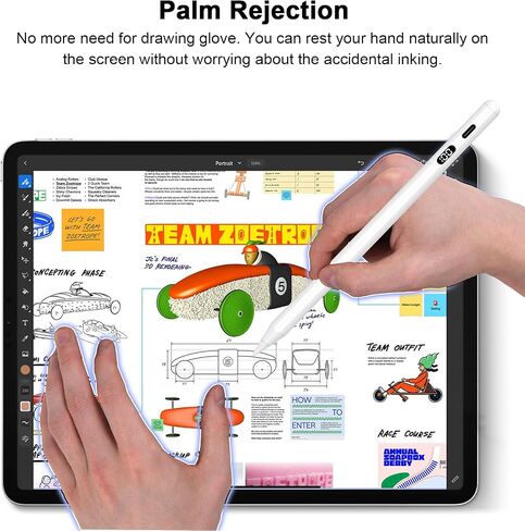 iPad Pencil for Apple iPad 10th/9th, Apple Pencil 1st Generation with Palm Rejection & Tilt Sensitivity, Apple Pen Work for iPad 6/7/8/9/10, iPad Air 3/4/5, iPad Mini 5/6, iPad Pro 11''/12.9'' in Saudi Arabia