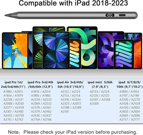 iPad Pencil for Apple iPad 10th/9th, Apple Pencil 1st Generation with Palm Rejection & Tilt Sensitivity, Apple Pen Work for iPad 6/7/8/9/10, iPad Air 3/4/5, iPad Mini 5/6, iPad Pro 11''/12.9'' in Saudi Arabia