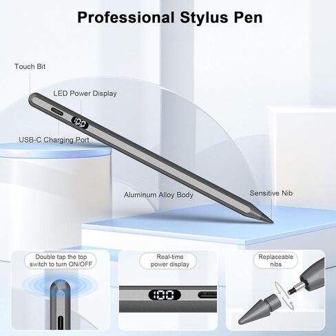 iPad Pencil for Apple iPad 10th/9th, Apple Pencil 1st Generation with Palm Rejection & Tilt Sensitivity, Apple Pen Work for iPad 6/7/8/9/10, iPad Air 3/4/5, iPad Mini 5/6, iPad Pro 11''/12.9'' in Saudi Arabia