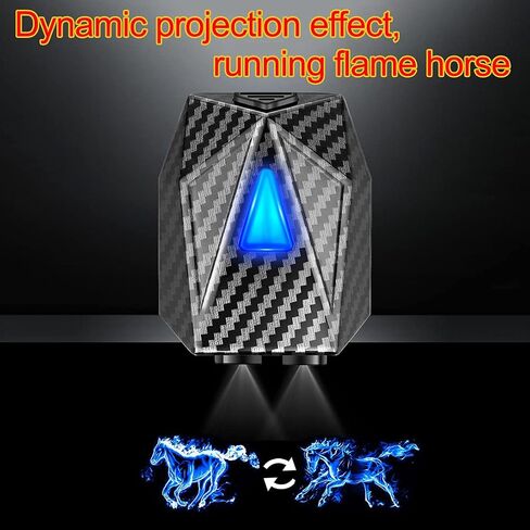 LZLRUN الرسوم المتحركة الإسقاط ترحيب الضوء، تشغيل الجليد النار الحصان باب ترحيب LED ضوء للسيارة in Kuwait