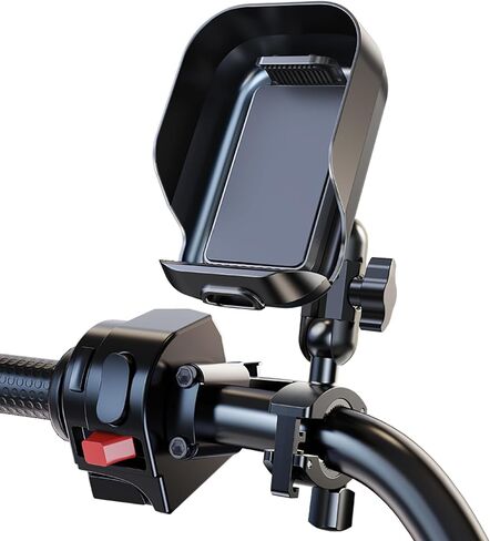 Bike Phone Holder with Sunshade, Motorcycle Phone Mount Waterproof for Bicycle Electric Scooter Accessories for Adult Bikes Handlebar Cell Phone Stand for Men Suit for 4.7" to 7.2" Smartphones in Kuwait