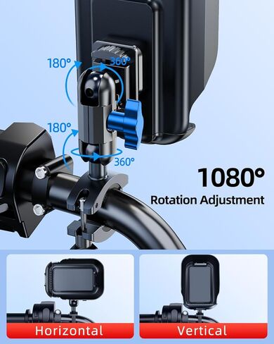 Bike Phone Holder with Sunshade, Motorcycle Phone Mount Waterproof for Bicycle Electric Scooter Accessories for Adult Bikes Handlebar Cell Phone Stand for Men Suit for 4.7" to 7.2" Smartphones in Kuwait