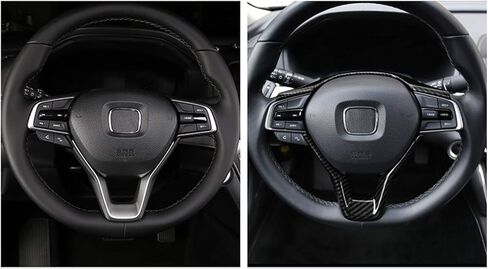 غطاء عجلة القيادة من ألياف الكربون لسيارة Honda Accord 10th Gen 2018 2019 2020 2021 2022، مناسب لسيارة سيدان LX Sport EX-L Touring Hybrid، قطعتان in Kuwait