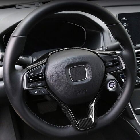 غطاء عجلة القيادة من ألياف الكربون لسيارة Honda Accord 10th Gen 2018 2019 2020 2021 2022، مناسب لسيارة سيدان LX Sport EX-L Touring Hybrid، قطعتان in Kuwait