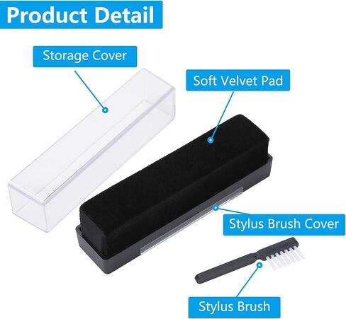 فرشاة تنظيف مخملية من الفينيل، منفضة غبار، فرشاة إبرة لإزالة الغبار والجسيمات الساكنة in Kuwait