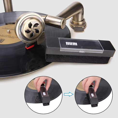 فرشاة تنظيف مخملية من الفينيل، منفضة غبار، فرشاة إبرة لإزالة الغبار والجسيمات الساكنة in Kuwait