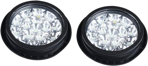 أضواء مقطورة مستديرة 4 بوصات من Auovo مع حلقة مطاطية 12/24 فولت أحمر 16 LED فرامل مقاومة للماء/إيقاف/دوران ضوء علامة الذيل/مصباح لمقطورة شاحنات RV (قطعتان) in Saudi Arabia