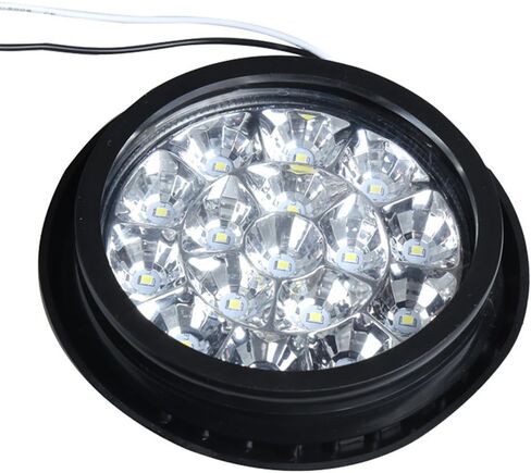 أضواء مقطورة مستديرة 4 بوصات من Auovo مع حلقة مطاطية 12/24 فولت أحمر 16 LED فرامل مقاومة للماء/إيقاف/دوران ضوء علامة الذيل/مصباح لمقطورة شاحنات RV (قطعتان) in Saudi Arabia