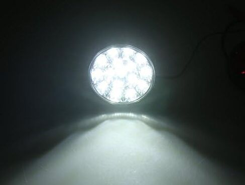 أضواء مقطورة مستديرة 4 بوصات من Auovo مع حلقة مطاطية 12/24 فولت أحمر 16 LED فرامل مقاومة للماء/إيقاف/دوران ضوء علامة الذيل/مصباح لمقطورة شاحنات RV (قطعتان) in Saudi Arabia