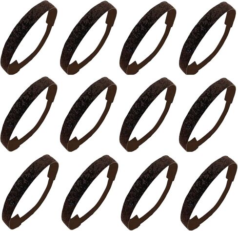 Kenz Laurenz 12 Pack Glitter Headbands U PICK (Available in LOTS of COLORS) - Elastic Stretch Sparkly Fashion Headband for Teens Girls Women Softball Volleyball Basketball Sports Teams Set Hair Accessories Store (Black) in Saudi Arabia