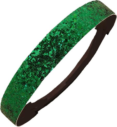 Kenz Laurenz 12 Pack Glitter Headbands U PICK (Available in LOTS of COLORS) - Elastic Stretch Sparkly Fashion Headband for Teens Girls Women Softball Volleyball Basketball Sports Teams Set Hair Accessories Store (Black) in Saudi Arabia