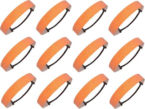 Kenz Laurenz 12 Pack Glitter Headbands U PICK (Available in LOTS of COLORS) - Elastic Stretch Sparkly Fashion Headband for Teens Girls Women Softball Volleyball Basketball Sports Teams Set Hair Accessories Store (Black) in Saudi Arabia