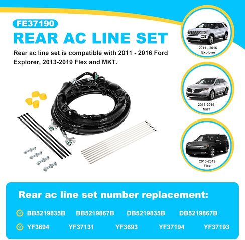 FE37190 Rear AC Line Set Replacement for 2011-2016 Ford Explorer, 2013-2019 Flex and MKT in Saudi Arabia