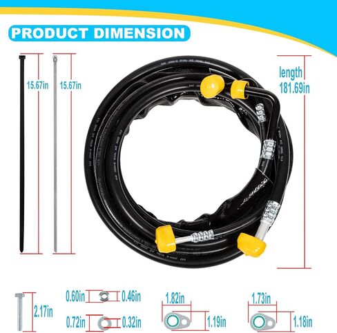FE37190 Rear AC Line Set Replacement for 2011-2016 Ford Explorer, 2013-2019 Flex and MKT in Saudi Arabia
