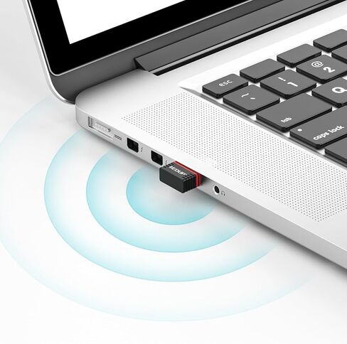محول 802.11ax Nano USB WiFi 6 للكمبيوتر الشخصي، محول EDUP 2.4G 300Mbps لاسلكي صغير USB WiFi لأجهزة الكمبيوتر المحمول المكتبية، دونجل USB WiFi بحجم السفر بدون سائق، يدعم Windows 11/10/7 in Kuwait