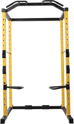 HULKFIT Pro Series 2.35" x 2.35" Power Cage Squat Rack with Attachments and Accessories for Home and Garage Gym Exercise Equipment in Kuwait