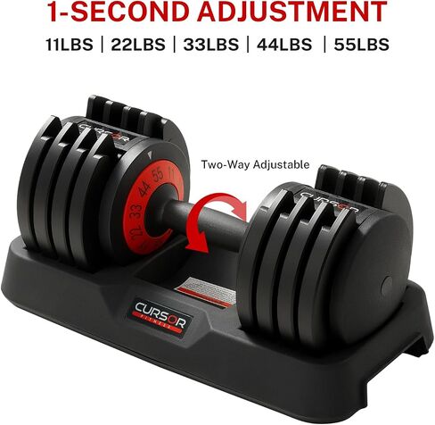 Full Cast Iron 5-IN-1 Quick Adjustable Dumbbells Set, Home Weight Strength Training, 25 LB Set, 55 LB Set in Saudi Arabia