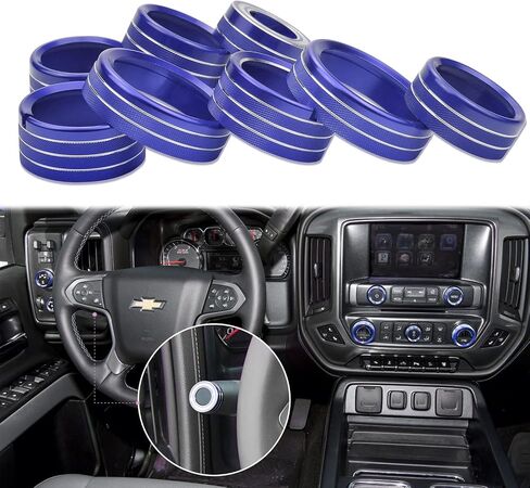 لـ 2014-2018 Chevy Silverado Center Dash Switch Button راديو مكيف الهواء ضوء التحكم مقبض غطاء الكسوة الملحقات الداخلية يناسب 2014-2018 GMC Sierra (أحمر داكن) in Kuwait