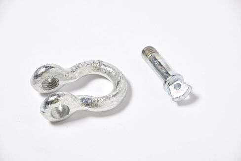 4 Pack - Bow Shackle for Tow Strap Hooks by 3/8 Alloy Steel Heavy Duty Shackles with Clevis and Anchor Screw Pins - a Must Have Accessory for Off-Road, Towing and Vehicle Recovery in Kuwait