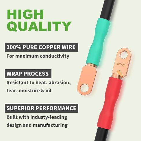 Golf Cart Battery Cable Set for Club Car DS 1995-Up 48 Volt, 4 Gauge Welding Cable(Set of 5) in Saudi Arabia