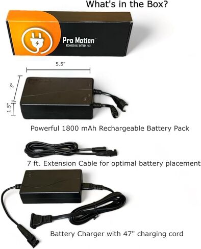 1800 mAh Rechargeable Battery Pack Kit with Charger for Sofa, Couch, Sectional, Recliner. Battery Charger Included. in Saudi Arabia