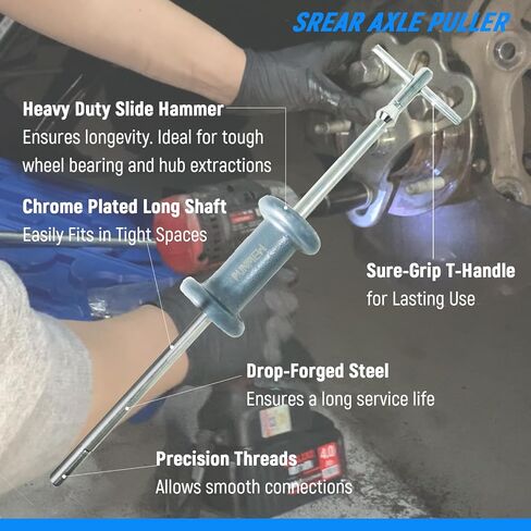 Slide Hammer Puller Set Front Wheel Hub Bearing Remover & Rear Wheel Axle Hub Dent Shaft Puller Tool Kit Slide Hammer in Kuwait