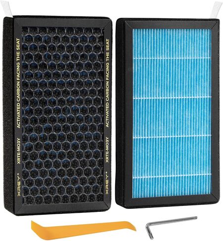 2-Pack Tesla Model 3/Y HEPA Cabin Air Filter Replacement (2016–2026), H13 True HEPA Activated Carbon Replacement for Model 3 Model Y, Odor-Free, Easy Install in Saudi Arabia