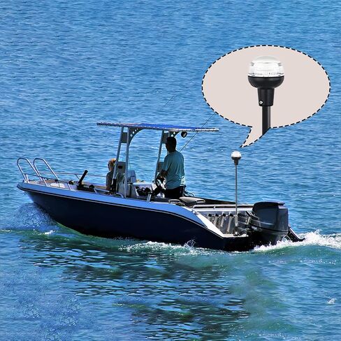 ضوء مرساة خفيف للقارب، عمود مرن زنبركي بحري LED، أبيض مستدير بالكامل USCG 2 نانومتر قابل للإزالة 2 دبوس مع قاعدة ملولبة 12 فولت 36 بوصة (قطب ألومنيوم مؤكسد) in Saudi Arabia
