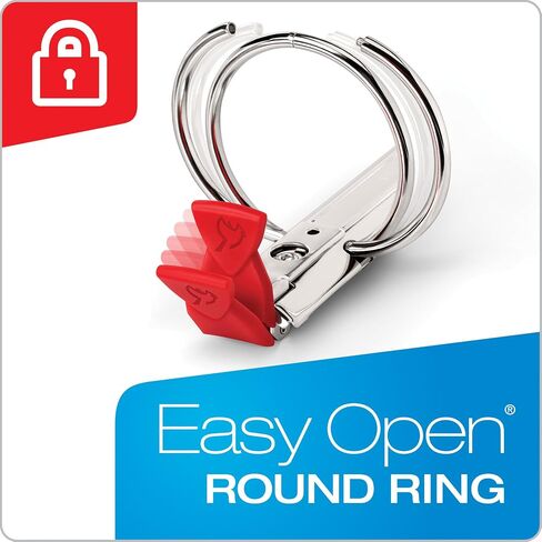 Cardinal 3 Ring Binder, 3 Inch Premier Easy Open Binder, ONE-Touch Locking Round Rings, 575-Sheet Capacity, ClearVue Cover, PVC-Free, White (11130CB) in Saudi Arabia